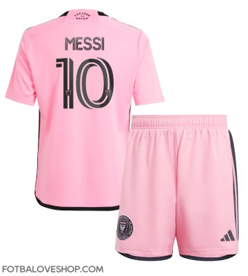 Inter Miami Lionel Messi #10 Dětské Domácí Dres 2024-25 Krátký Rukáv (+ trenýrky)